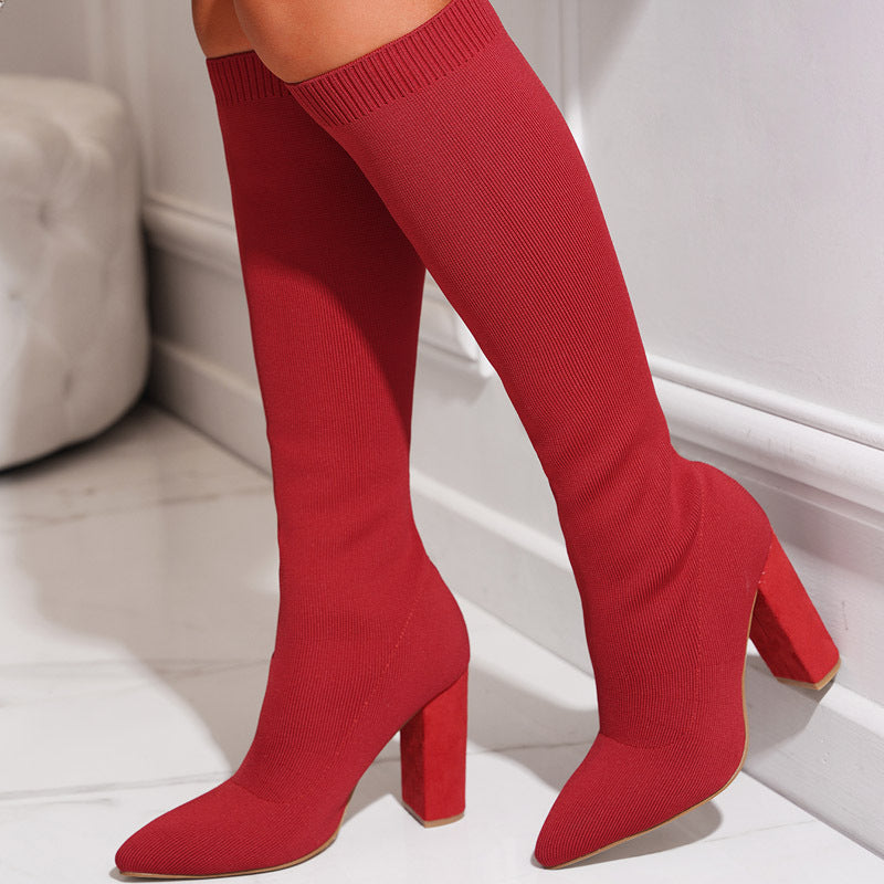 Thick Knee High Boot
