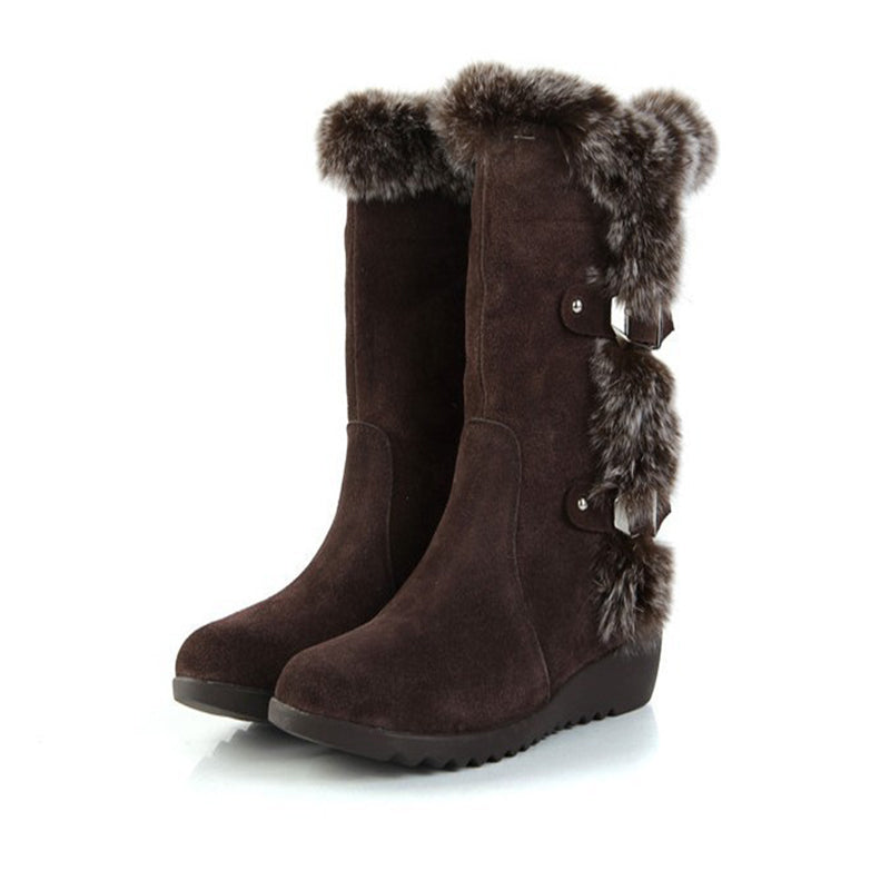 Mid-Calf Fur Boots