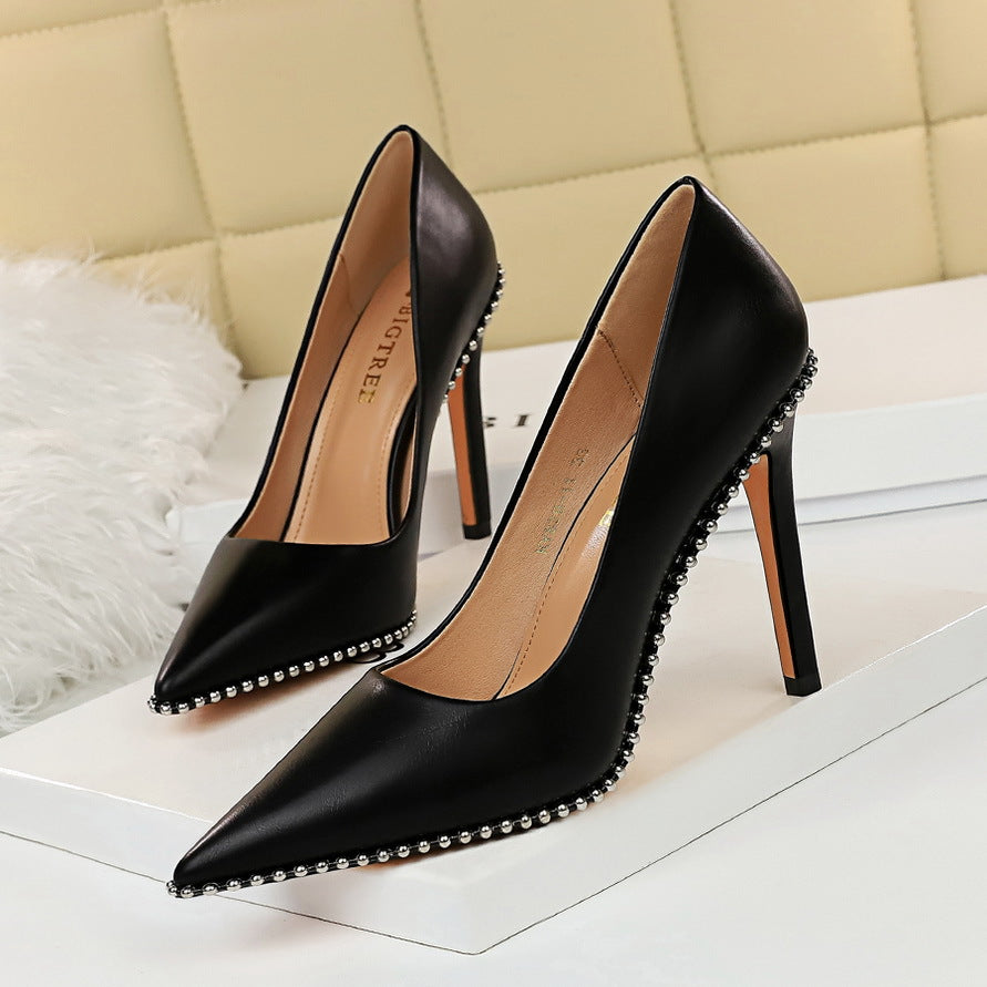 Studded high heels