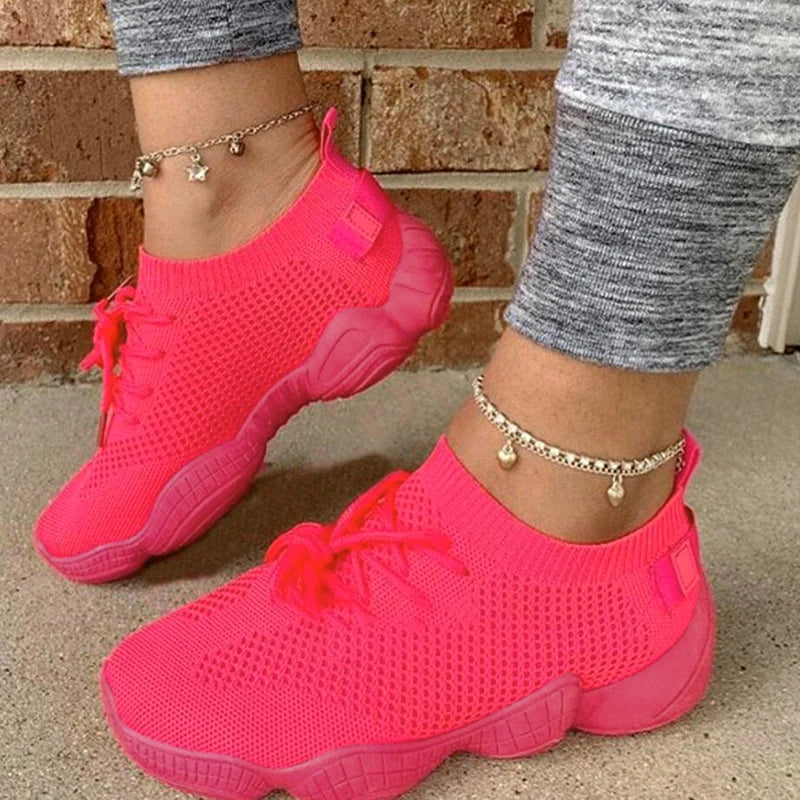 Women Fashion Sneaker for Walking Fitness Sport Shoes Chunky Breathable Casual Female Shoes Lightweight Platform Casual Shoes