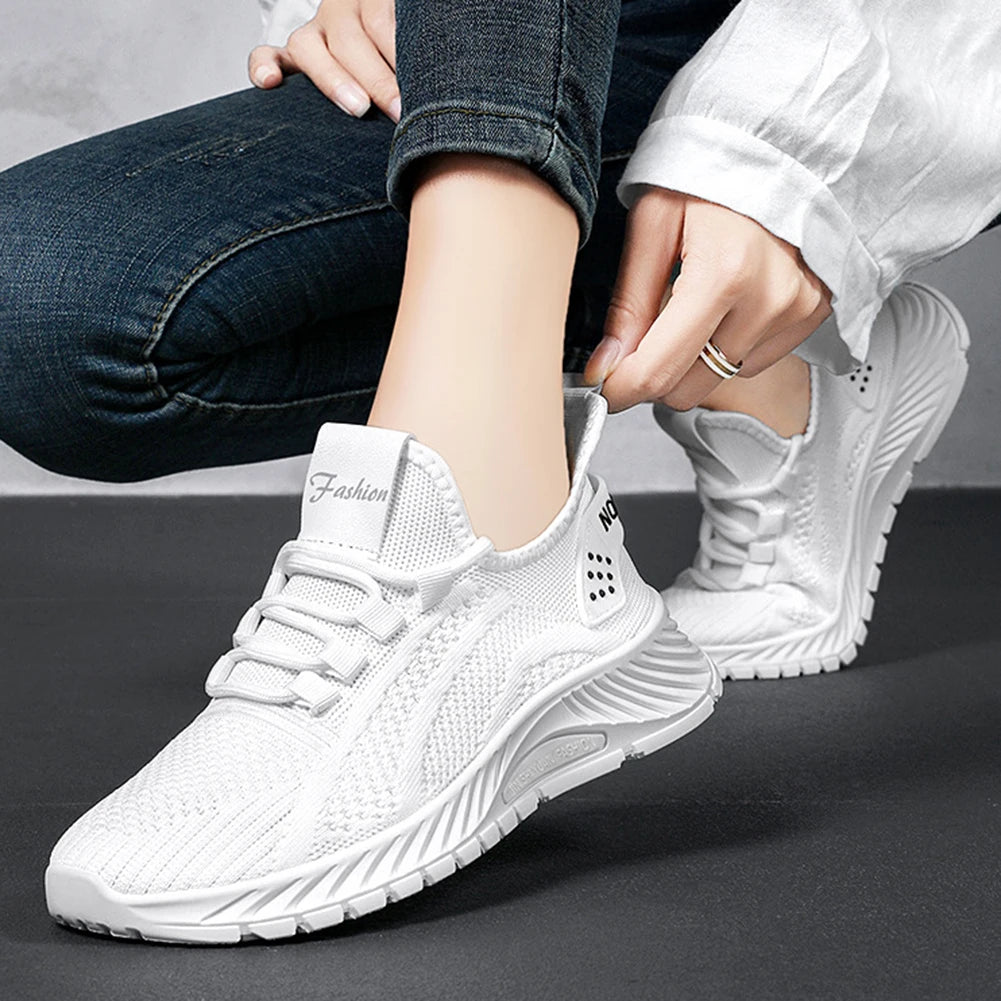 Running Shoes Lightweight Sneakers Breathable Walking Sneakers Shoes Free To Adjust The Tightness for Women for Gym Travel Work