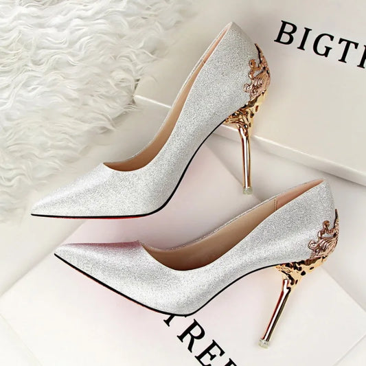 Frosted Metal Pumps