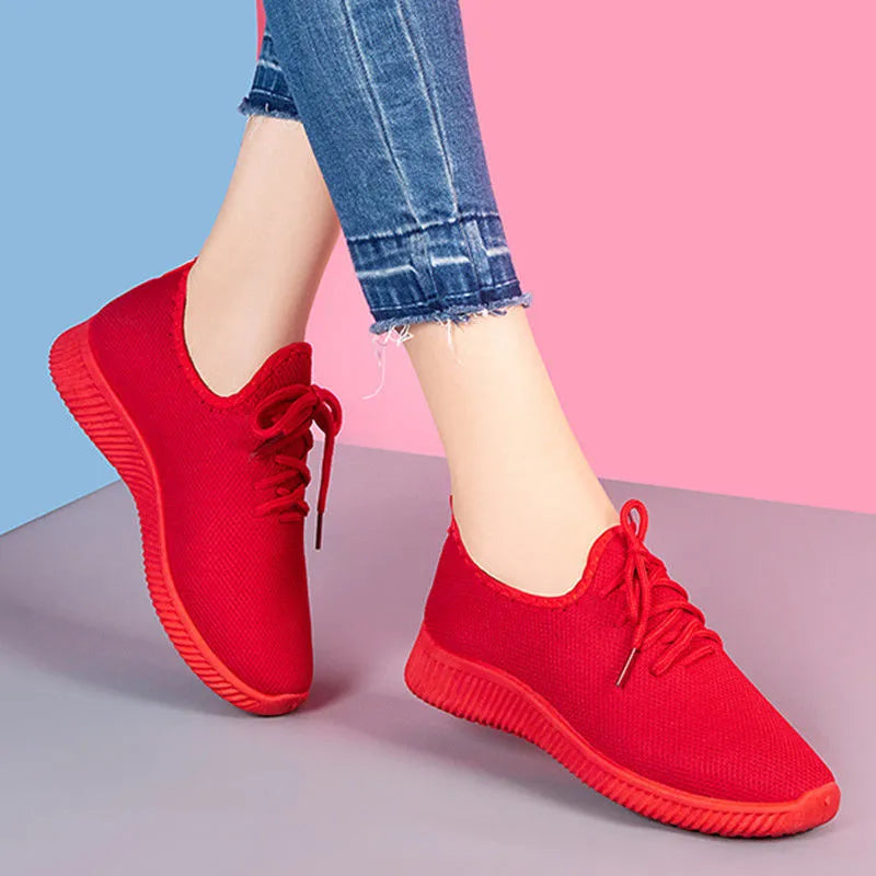 Tenis Feminino 2023 Gym Sports Red Shoes for Women Air Mesh Casual Shoes Zapatillas Mujer Women Breathable Sneakers Basket Femme